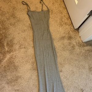 SKIMS Light Grey Long Slip Soft Lounge  Maxi Dress